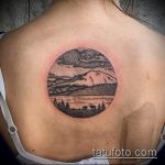 Példa egy meglévő kör tetoválásra - a rajz alkalmas táj kör tetoválásra