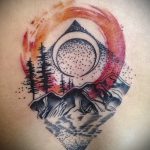 Egy meglévő kör tetoválás egyedülálló példája - a rajz alkalmas egy kör alakú tetoválásra