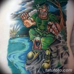 Fotó egy manó tetoválásról 2018. 08. 04. №041 - Leprechaun tetoválás -