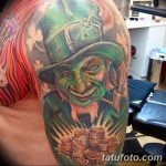 Fotó egy manó tetoválásról 2018. 08. 04. №214 - Leprechaun tetoválás -