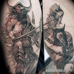 zdjęcie tatuaż minotaur 01.02.2019 №066 - przykład rysowania tatuażu z minotaurem -