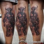 zdjęcie tatuaż minotaur 01.02.2019 №065 - przykład rysowania tatuażu z minotaurem -