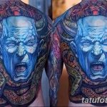 zdjęcie tatuaż minotaur 01.02.2019 №086 - przykład rysowania tatuażu z minotaurem -