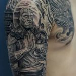 Fotó a tetoválásrajzról Monk 2018.11.21. №010 - Szerzetes tetoválás fotó -