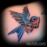 Tata tetovaža # 683 - vrijedna verzija uzorka, koja se može uspješno koristiti za preobrazbu i primjenu palog anđela kao tetovaža