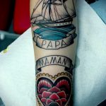 Tata tetovaža # 966 - vrijedna verzija uzorka koji se može dobro upotrijebiti za obradu i primjenu kao tata tetovaža volim te