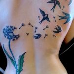 Fényképes példa egy pitypang tetoválás rajzára, 2018.10.02., №017 - Pitypang tetoválás -