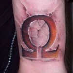 Az omega tetoválás # 689 a minta klassz változata, amely könnyen használható az alfa és az omega tetoválás átalakítására és alkalmazására