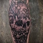 szerves tetoválás # 306 - a minta hűvös változata, amely sikeresen használható a szerves anyagok véglegesítésére és felhelyezésére a nyakra tetoválásként