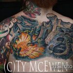 szerves tetoválás # 409 - a minta exkluzív változata, amely sikeresen használható a koponya szerves részének átalakítására és alkalmazására