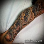 szerves tetoválás №818 - a minta exkluzív változata, amely sikeresen használható organikus tetoválásujjak feldolgozására és felhordására