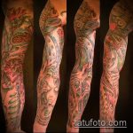 szerves tetoválás # 562 - a minta érdekes változata, amely jól használható organikus tetoválás ujjak feldolgozására és felhordására