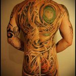 szerves tetoválás № 258 - a minta exkluzív változata, amely sikeresen használható organikus tetoválásujjak feldolgozására és felhordására