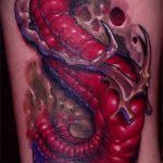 organikus tetoválás # 729 - a minta egyedi változata, amely sikeresen használható a szerves anyagok megváltoztatására és a váll tetoválásként történő alkalmazására