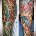 700. számú szerves tetoválás - a minta hűvös változata, amely jól használható az átalakításhoz és a tetoválás szerves szereléséhez