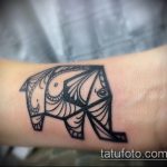 origami tetoválás # 155 - a minta egyedi változata, amely könnyen használható akvarell origami tetoválásként történő feldolgozásra és alkalmazásra