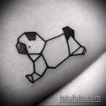 Az origami tetoválás # 597 a minta klassz változata, amely sikeresen használható az origami állatok megváltoztatására és tetoválásként történő alkalmazására