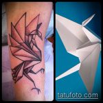 origami tetoválás 10 -es szám - a rajz méltó változata, amely jól használható origami darutetoválásként történő feldolgozásra és alkalmazásra