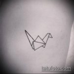 origami tetoválásszám 538 - a minta exkluzív változata, amely könnyen használható változtatásra és alkalmazásra origami tetoválásként a karon