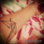 origami tetoválás száma 701 - a kép méltó változata, amely jól használható revízióhoz és rajzoláshoz origami darutetoválásként