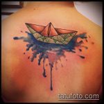 Az origami tetoválás # 765 a minta méltó változata, amely könnyen használható változtatáshoz és rajzoláshoz origami akvarell tetoválásként