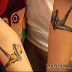 origami tetoválás száma 600 - a minta méltó változata, amelyet sikeresen lehet használni origami róka tetoválásként