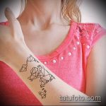 origami tetoválás Nr. 193 - a minta egyedi változata, amely sikeresen használható origami darutetoválásként történő feldolgozásra és alkalmazásra