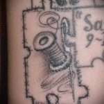 tetováló puzzle № 778 - a kép exkluzív változata, amely jól használható revízióhoz és szívrejtvényként való alkalmazáshoz