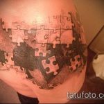 328 -as számú tetováló puzzle - a kép hűvös változata, amelyet sikeresen lehet finomítani és tetováló rejtvényként alkalmazni a karon