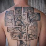 A tetováló puzzle # 540 a minta klassz változata, amely könnyen használható az ujjak átalakítására és felhelyezésére tetováló rejtvényként