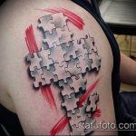 tetováló puzzle 16 -os szám - a minta érdekes változata, amely jól használható a feldolgozásra és a tetoválás fejre való felhelyezésére