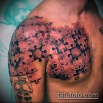 az 565 -ös tetováló puzzle - a minta érdekes változata, amely jól használható változtatásra és alkalmazásra tetováló puzzle -helyként