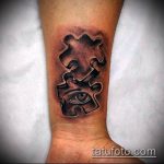 a 492 -es számú tetováló puzzle - a minta méltó változata, amely sikeresen használható változtatásra és alkalmazásra tetováló puzzle -ként a fül mögött