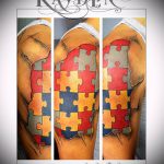 tetováló puzzle 779 - a kép klassz változata, amely jól használható revízióhoz és szív puzzle -ként történő alkalmazáshoz