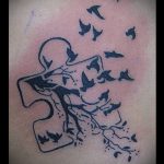 tetováló puzzle 517 - a minta hűvös változata, amely jól használható a felülvizsgálathoz és a tetováláshoz a nyakon