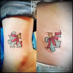 A 713 számú tetováló puzzle a minta klassz változata, amely sikeresen használható változtatásra és alkalmazásra tetováló puzzle -ként a vállán