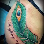 fotó egy pávatoll tetoválásról, kelte: 2018.06.26. №190 - tetoválás pávatoll -