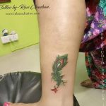 fotó egy pávatoll tetoválásról, kelte: 2018.06.26. №03 - tetovált pávatoll -