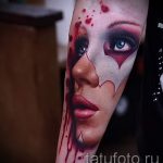 fotó tetoválás portré - lány arc bohóc smink