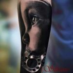 fotó tetoválás portré - gyermek arca az oldalán