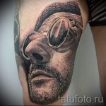 fotó tetoválás portré - az oroszlángyilkos című film hősének arca