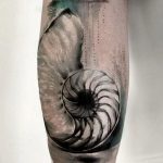 fotó egy kagylótetoválásról, kelt 2017.10.07. №043 - tetoválóhéj -