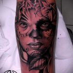 94. számú muertos tetoválás - a minta exkluzív változata, amely jól használható feldolgozásra és muertos tetoválásként a karra