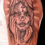 muertos tetoválás # 862 - a minta exkluzív változata, amely sikeresen használható muertos tetoválásként történő átalakításra és alkalmazásra
