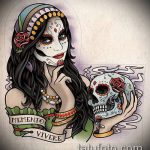 muertos tetoválás szám 833 - a minta érdekes változata, amelyet sikeresen lehet használni muertos henna tetoválásként