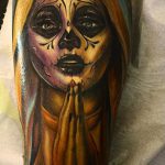 muertos tetoválás 171. szám - a minta érdekes változata, amely jól használható változtatásra és muertos tetoválásként az alkarra