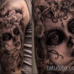 muertos 125 számú tetoválás - a minta egyedi változata, amely könnyen használható muertos tetoválásként történő feldolgozásra és alkalmazásra