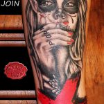 muertos tetoválás száma 494 - a minta érdekes változata, amely jól használható feldolgozásra és muertos tetoválásként az alkarra