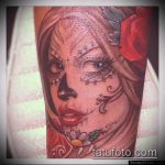 50. számú muertos tetoválás - a minta egyedi változata, amely sikeresen használható muertos tetoválásként történő átalakításra és alkalmazásra