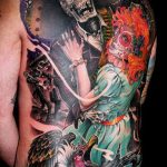 32. számú muertos tetoválás - a minta exkluzív változata, amely sikeresen használható muertos tetoválásként történő átalakításra és alkalmazásra